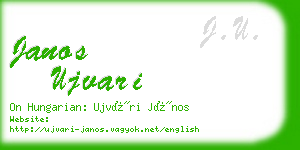 janos ujvari business card